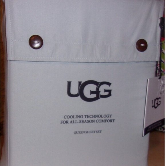 UGG Bedding Nwt Ugg Cooling Technology Alahna Chambray Queen Sheet Set Rare Color Poshmark